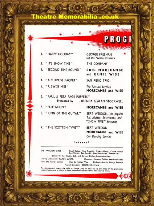 Yarmouth Wellington Pier Pavilion - Morecambe + Wise 1964