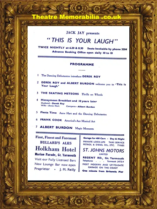 Yarmouth Windmill Theatre - This Is Your Laugh - 1958