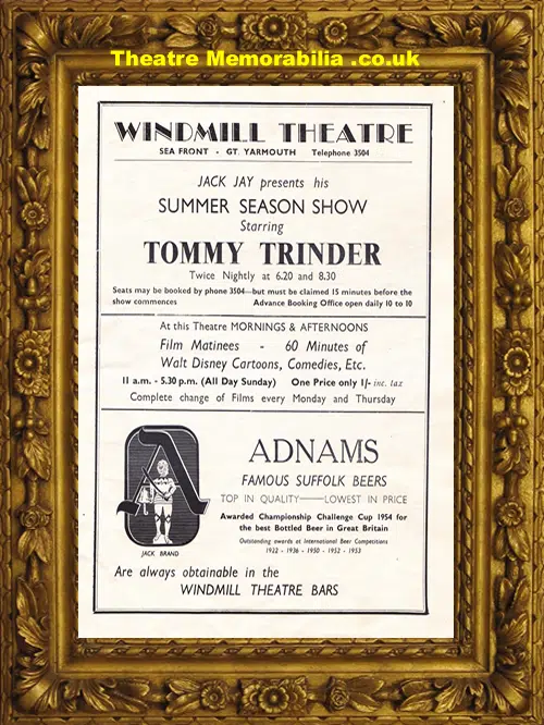 Yarmouth Windmill Theatre - Tommy Trinder - 1955
