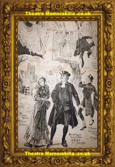 1800s Antique Theatre Scrap Book – Multi Programmes + Articles