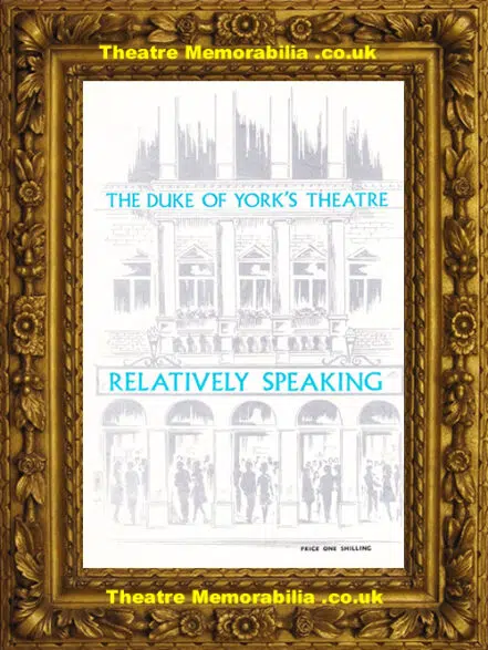 London Duke Of York Theatre – Relatively Speaking – 1967 PLUS