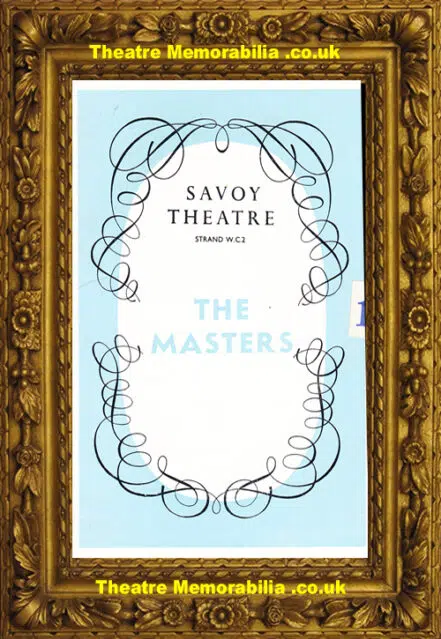 London Savoy Theatre – The Masters – 1963