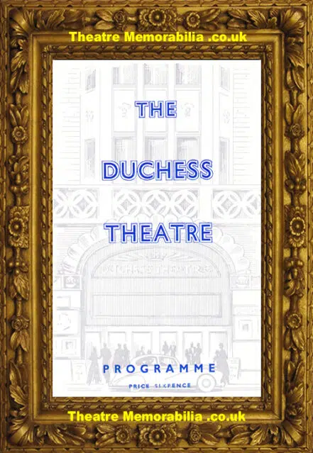 London Duchess Theatre – A Shred Of Evidence – 1960