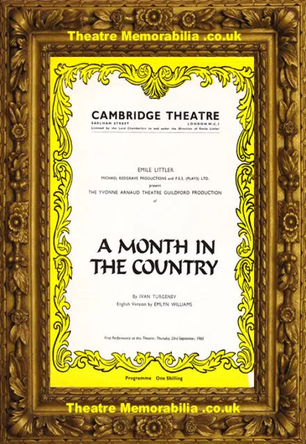 London Cambridge Theatre – A Month In The Country – 1965 Bergman