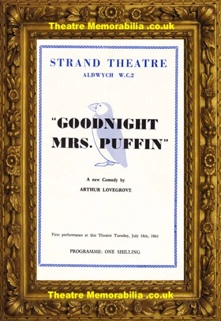 London Strand Theatre – Goodnight Mrs Puffin – 1961 Irene Handl
