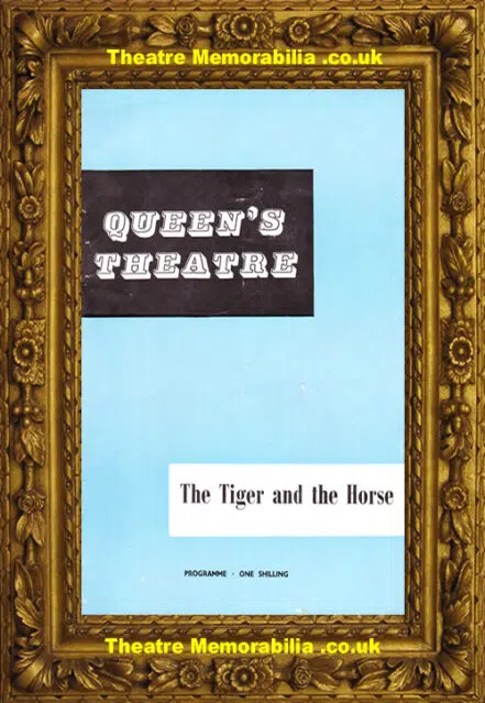 London Queens Theatre – The Tiger And The Horse – 1960 Redgrave