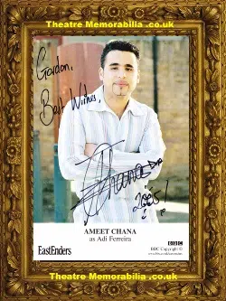 Ameet Chana Autograph Signed Picture – Eastenders