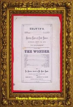 America Boston Massachusetts Selwyns Theatre – The Wonder – 1869