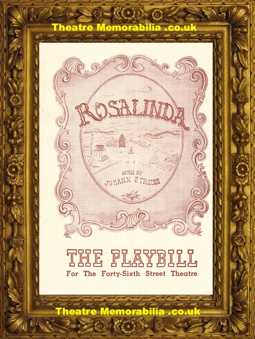 America New York Forty-Sixth Street Theatre - Rosalinda - 1943