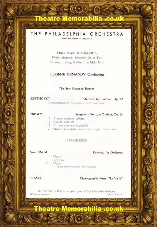 America Philadelphia Academy Of Music Orchestra - 1955
