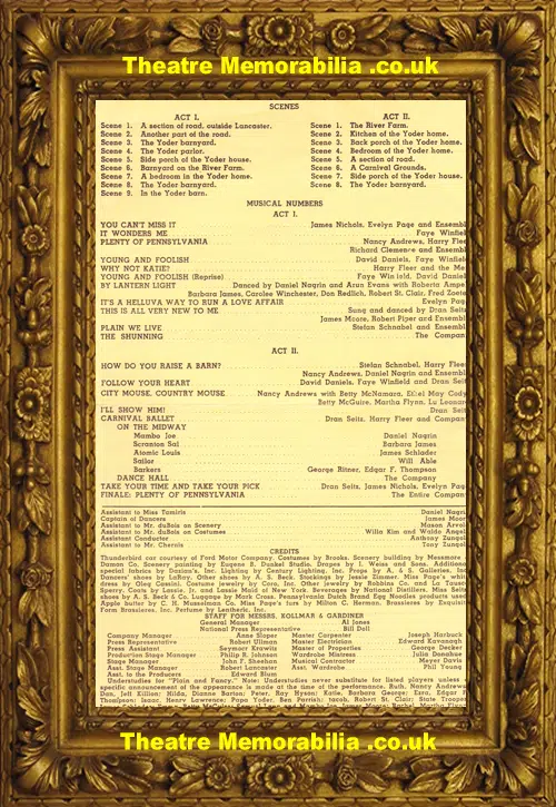 America Starlight Theatre - Plain And Fancy - 1956 - USA