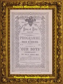 Birmingham Prince Of Wales Theatre – Our Boys – 1875
