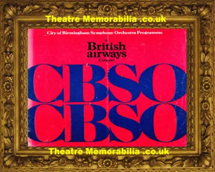 Birmingham Town Hall – Symphony Orchestra – British Airways 1978