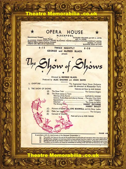 Blackpool Opera House - The Show Of Shows - 1953 - Harry Secombe