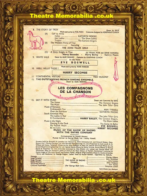 Blackpool Opera House - The Show Of Shows - 1953 - Harry Secombe
