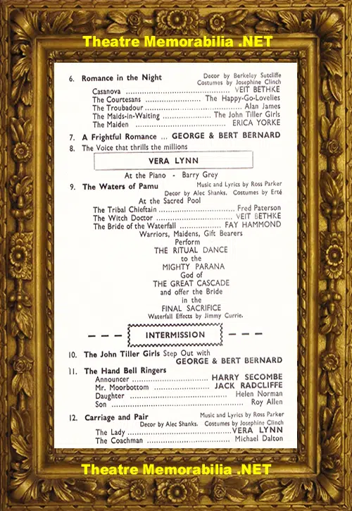 Blackpool Opera House Theatre - Happy Go Lucky - 1951 Vera Lynn