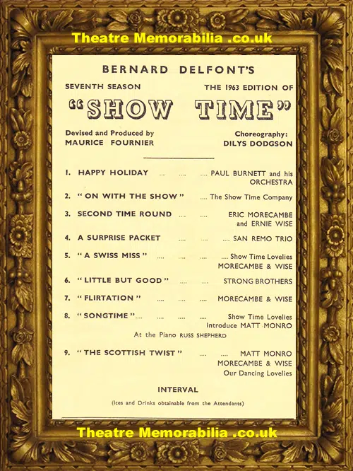 Blackpool Pier Theatre - Morecambe & Wise - Show Time 1963