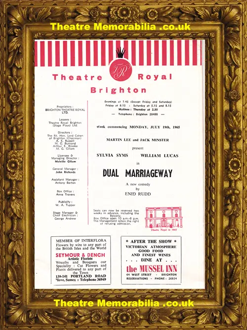Brighton Theatre Royal - Dual Marriageway - 1965