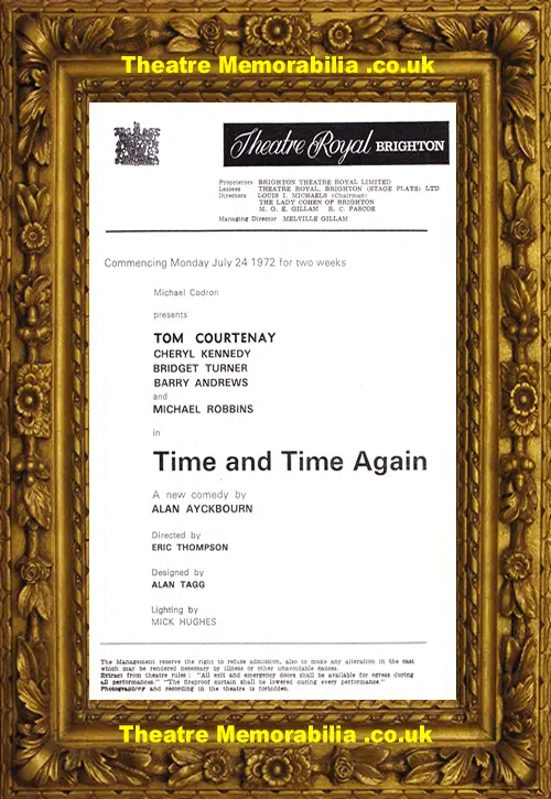 Brighton Theatre Royal - Time And Time Again 1972 Tom Courtenay
