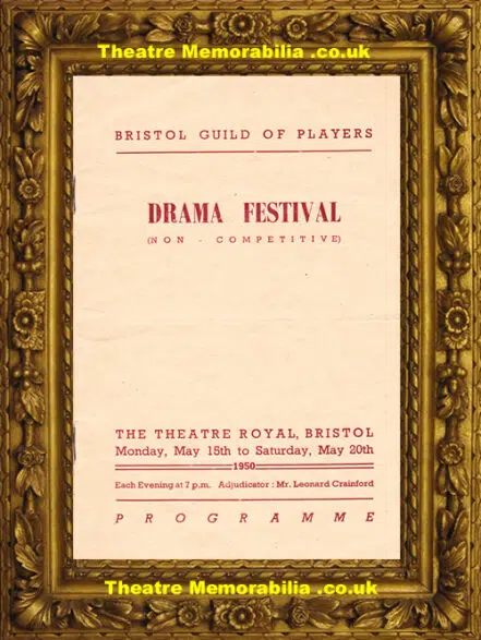 Bristol Guild Of Players Drama Festival 1950
