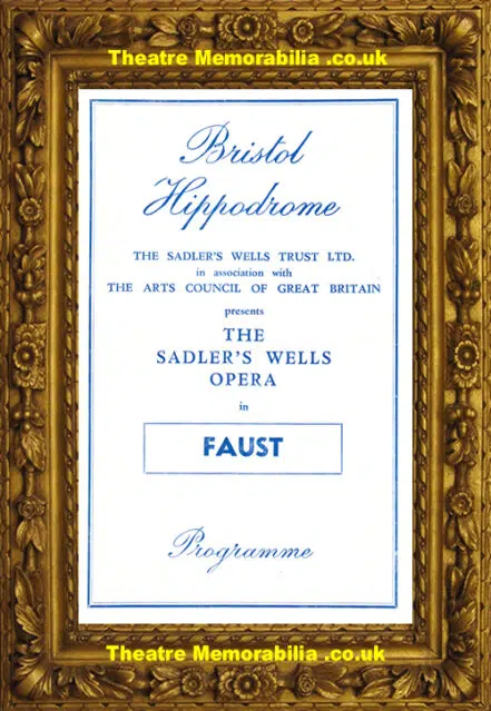 Bristol Hippodrome Theatre – Faust – 1949