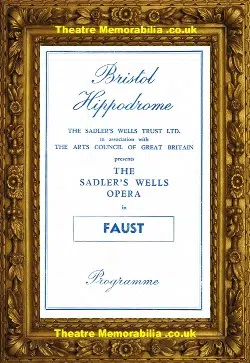 Bristol Hippodrome Theatre – Faust – 1949