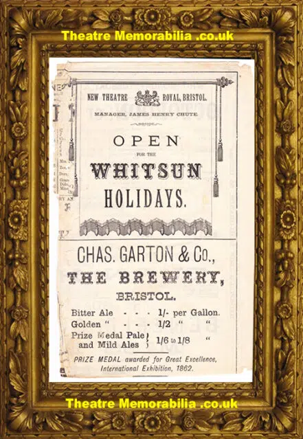Bristol New Theatre Royal – Life Down South – 1878 – Antique
