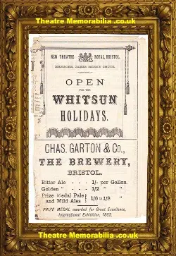 Bristol New Theatre Royal – Life Down South – 1878 – Antique