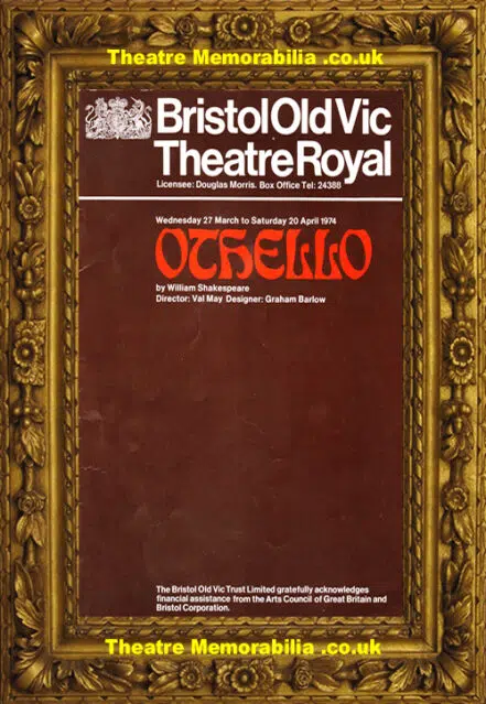 Bristol Old Vic Theatre – Othello – 1974 – June Barrie