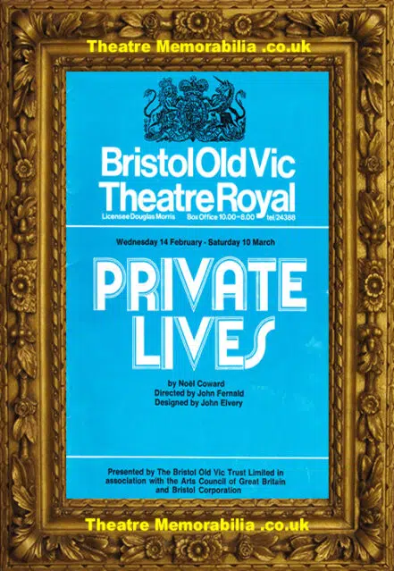 Bristol Old Vic Theatre – Private Lives – 1973 – Julie Hallam