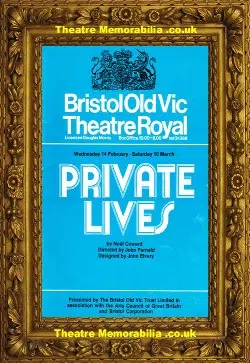 Bristol Old Vic Theatre – Private Lives – 1973 – Julie Hallam