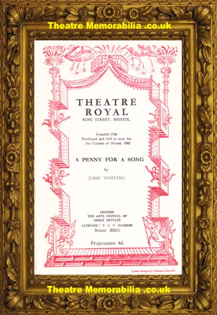 Bristol Theatre Royal – A Penny For A Song – 1952