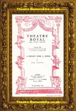 Bristol Theatre Royal – A Penny For A Song – 1952