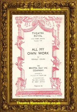 Bristol Theatre Royal – All My Own Work – 1958