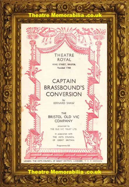 Bristol Theatre Royal – Captain Brassbound’s Conversion – 1958