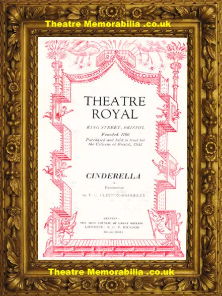 Bristol Theatre Royal – Cinderella – 1956 – Nuna Davey