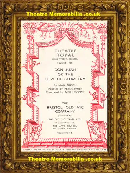 Bristol Theatre Royal – Don Juan – 1956 – Peter O’Toole