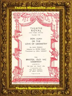 Bristol Theatre Royal – Don Juan – 1956 – Peter O’Toole