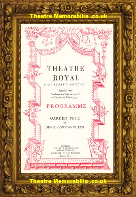 Bristol Theatre Royal – Garden Fete – 1946