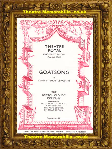 Bristol Theatre Royal – Goatsong – 1961 – Leonard Rossiter