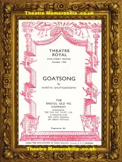 Bristol Theatre Royal – Goatsong – 1961 – Leonard Rossiter