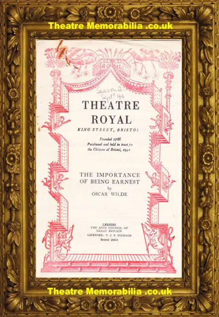 Bristol Theatre Royal – Importance Of Being Earnest – 1946 – 2nd