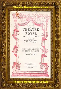 Bristol Theatre Royal – Importance Of Being Earnest – 1946 – 2nd