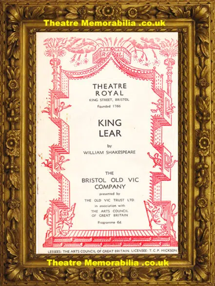 Bristol Theatre Royal – King Lear – 1956 – Peter O’Toole