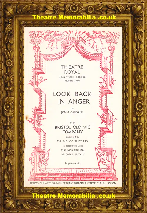 Bristol Theatre Royal - Look Back In Anger - 1956 Peter O'Toole