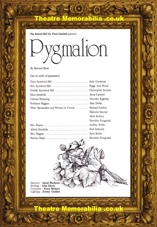 Bristol Theatre Royal - Pygmalion - 1974
