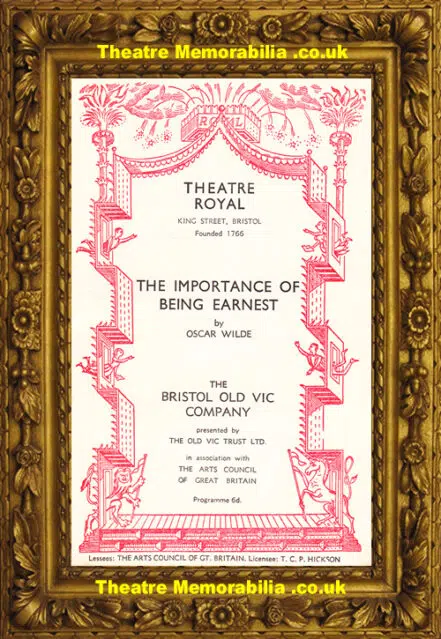 Bristol Theatre Royal – The Importance Of Being Earnest – 1959