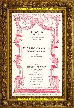 Bristol Theatre Royal – The Importance Of Being Earnest – 1959