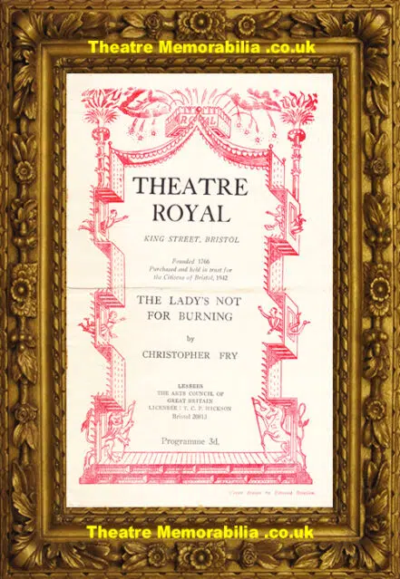 Bristol Theatre Royal – The Ladys Not For Burning – 1950s