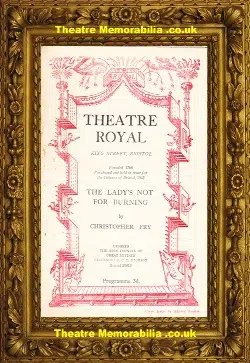Bristol Theatre Royal – The Ladys Not For Burning – 1950’s